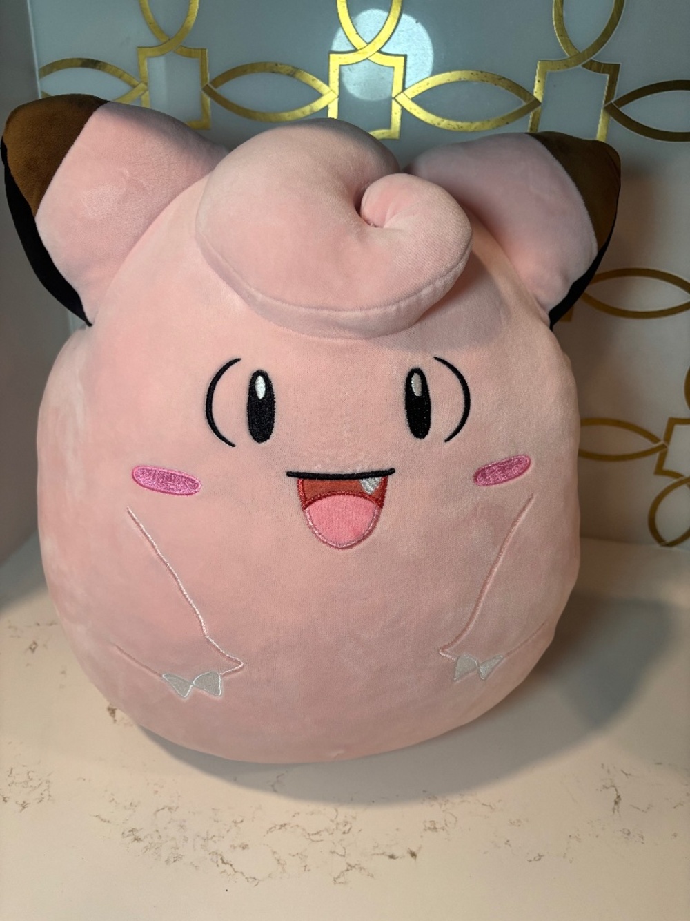 SQUISHMALLOWS Clefairy Pokemon Collectible Pink Plush 10" Stuffed Animal